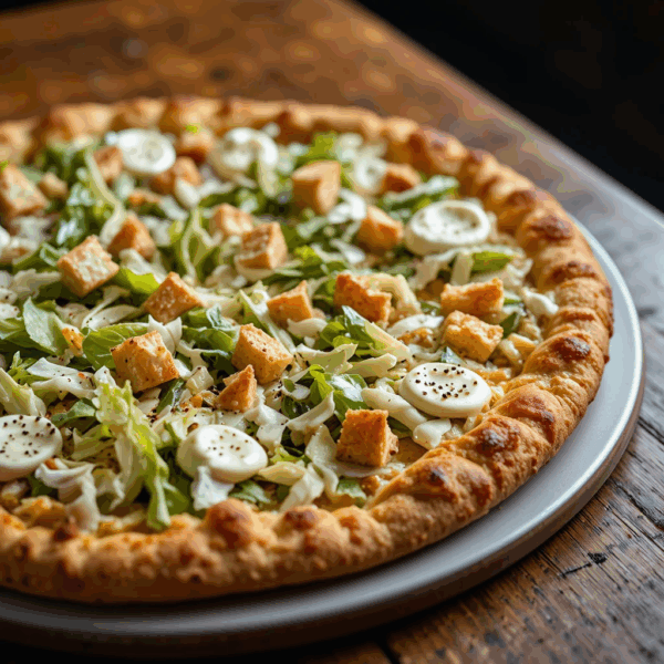 Chicken Crust Caesar Salad Pizza Recipe